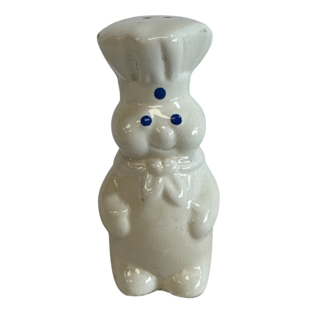 Pillsbury Doughboy Ceramic Salt or Pepper Shaker Vintage 2002 White